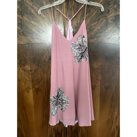 Y2K WET SEAL Printed Babydoll Mini Slip Dress Spaghetti Strap Size Small S Pink - Picture 4 of 7